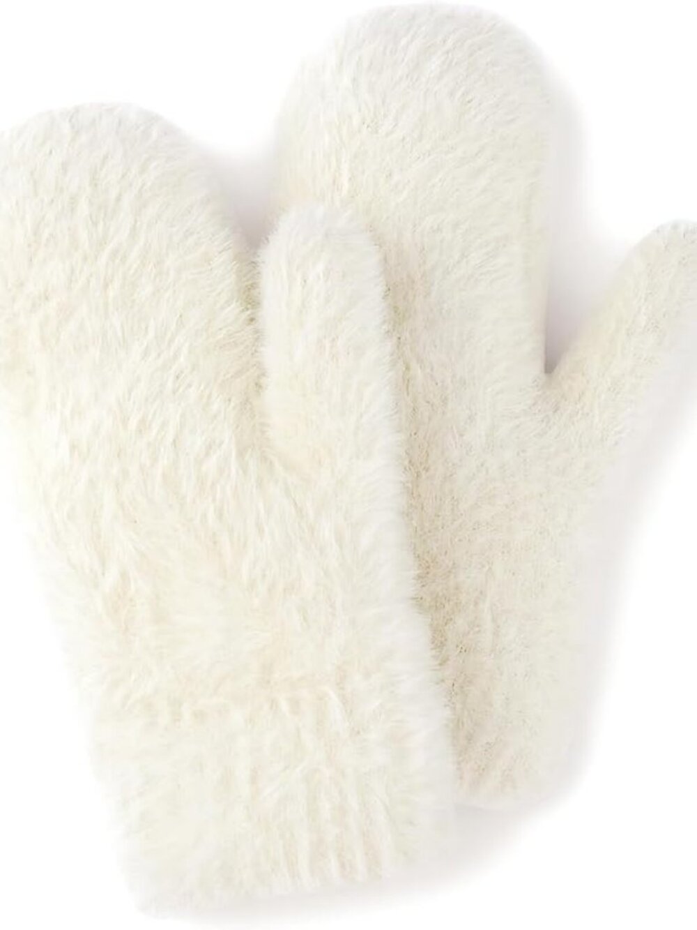 Women's Faux Rabbit Fur Winter Mittens Soft Thick Warm Cold Weather Gloves